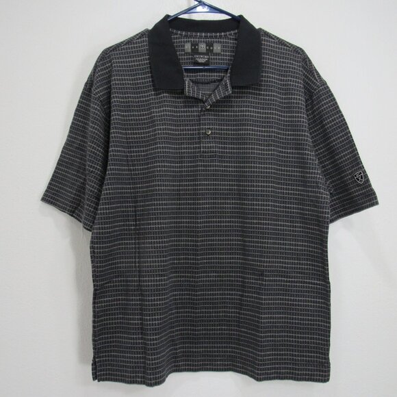 Vintage Nike Golf Polo Black/Gray/Cream Short Sleeve Medium shirt - Picture 3 of 16